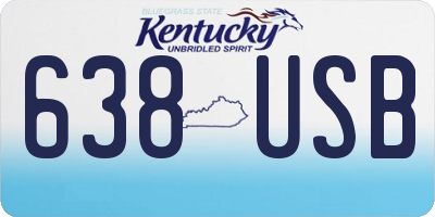 KY license plate 638USB