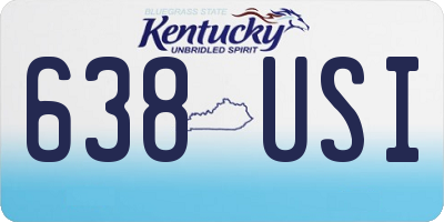 KY license plate 638USI