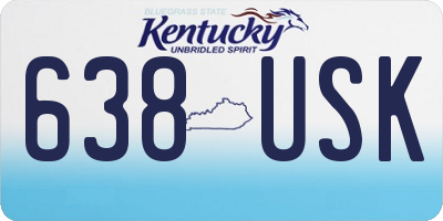 KY license plate 638USK