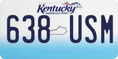KY license plate 638USM