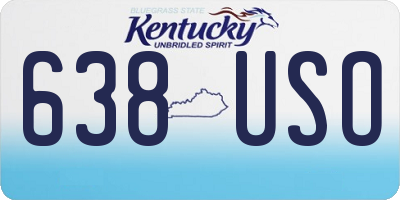 KY license plate 638USO