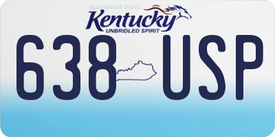 KY license plate 638USP