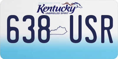 KY license plate 638USR
