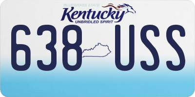 KY license plate 638USS