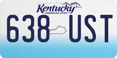 KY license plate 638UST
