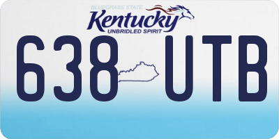 KY license plate 638UTB