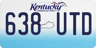 KY license plate 638UTD