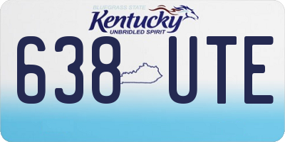 KY license plate 638UTE