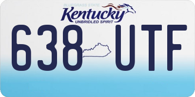 KY license plate 638UTF
