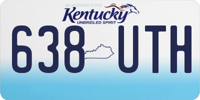 KY license plate 638UTH