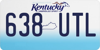 KY license plate 638UTL