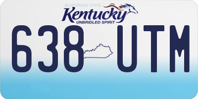 KY license plate 638UTM