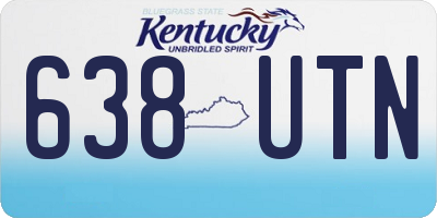 KY license plate 638UTN