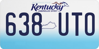 KY license plate 638UTO