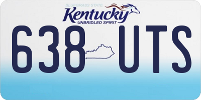 KY license plate 638UTS
