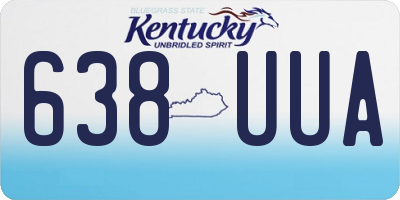 KY license plate 638UUA