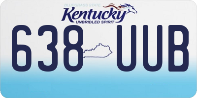 KY license plate 638UUB
