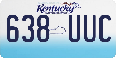 KY license plate 638UUC