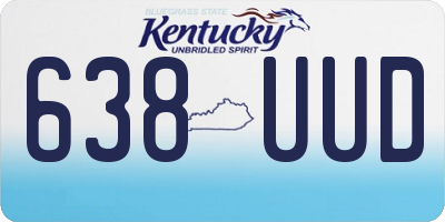 KY license plate 638UUD