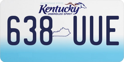 KY license plate 638UUE