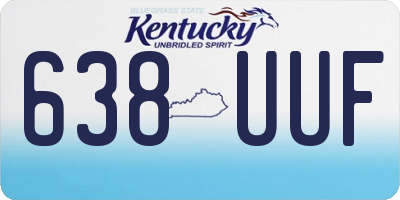KY license plate 638UUF