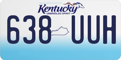 KY license plate 638UUH