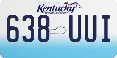 KY license plate 638UUI