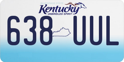 KY license plate 638UUL