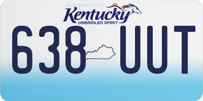 KY license plate 638UUT