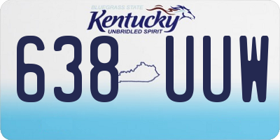KY license plate 638UUW
