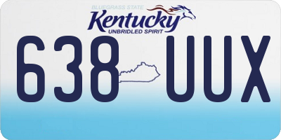 KY license plate 638UUX