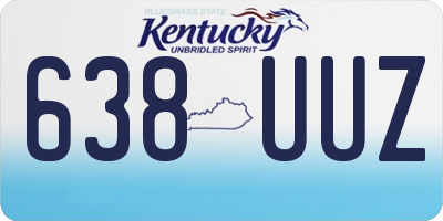 KY license plate 638UUZ