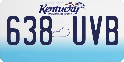 KY license plate 638UVB
