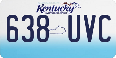KY license plate 638UVC