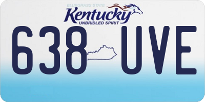 KY license plate 638UVE