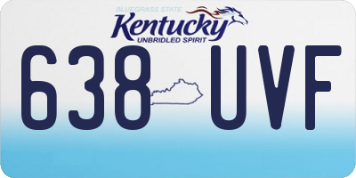 KY license plate 638UVF