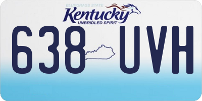 KY license plate 638UVH