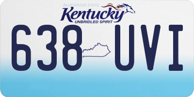 KY license plate 638UVI