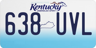 KY license plate 638UVL