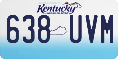 KY license plate 638UVM