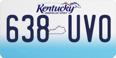 KY license plate 638UVO