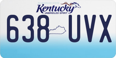 KY license plate 638UVX