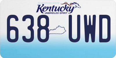 KY license plate 638UWD