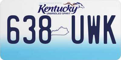 KY license plate 638UWK