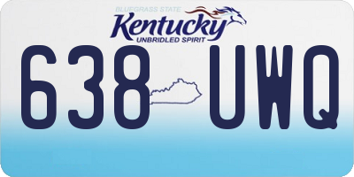 KY license plate 638UWQ