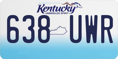 KY license plate 638UWR