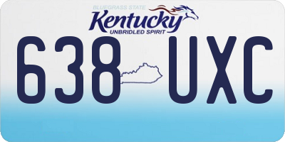 KY license plate 638UXC