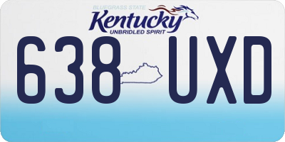 KY license plate 638UXD