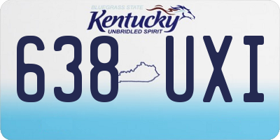 KY license plate 638UXI