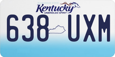KY license plate 638UXM